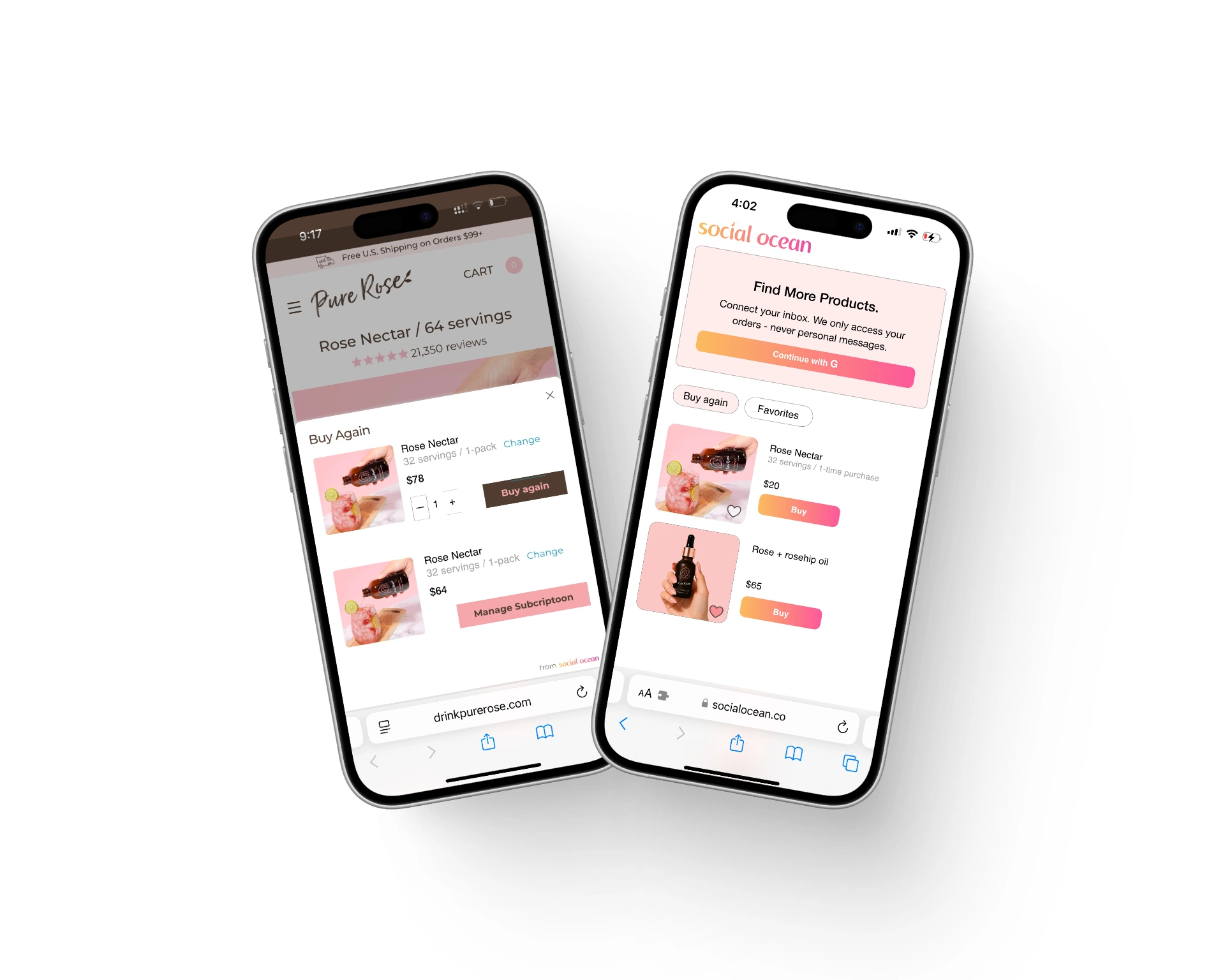 Social Ocean customer retention and social proof platform