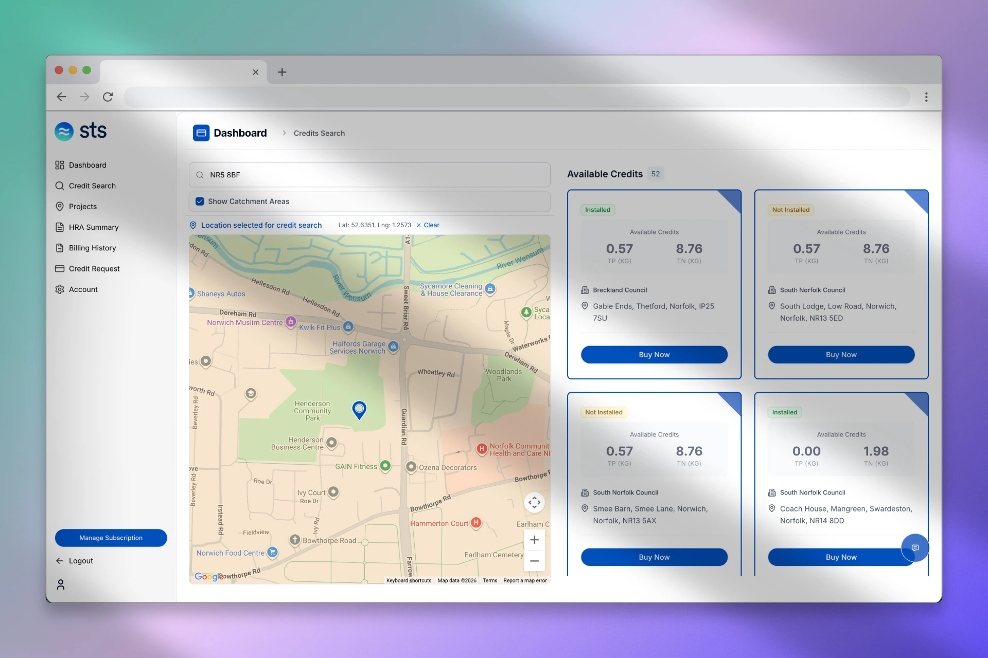 YourSTS operations platform screenshot