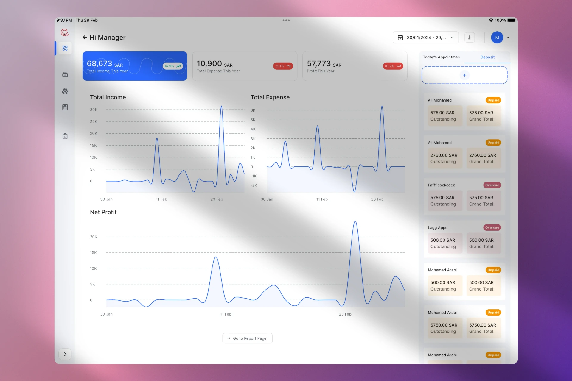 Zofa Care patient platform screenshot